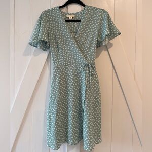 Monteau Los Angeles Floral Wrap Dress